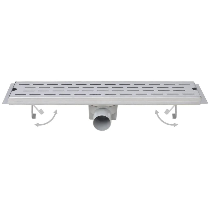 Afbeelding laden in galerijviewer, VidaXL Doucheafvoer 2 st rechthoekig lijn 930x140 mm roestvrij staal
