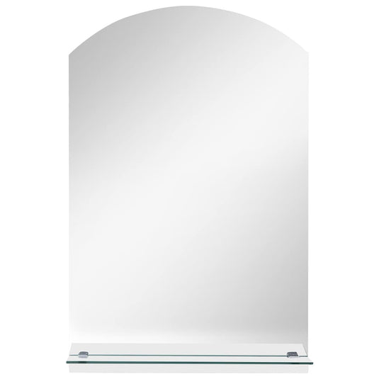 Vidaxl wandspiegel met schap 20x40 cm gehard glas
