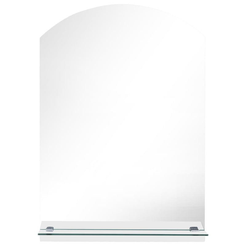 Afbeelding laden in galerijviewer, Vidaxl wandspiegel met schap 50x70 cm gehard glas
