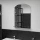Vidaxl wandspiegel met schap 50x70 cm gehard glas