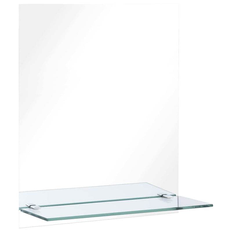 Afbeelding laden in galerijviewer, Vidaxl wandspiegel met schap 20x40 cm gehard glas
