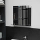 Vidaxl wandspiegel met schap 40x40 cm gehard glas