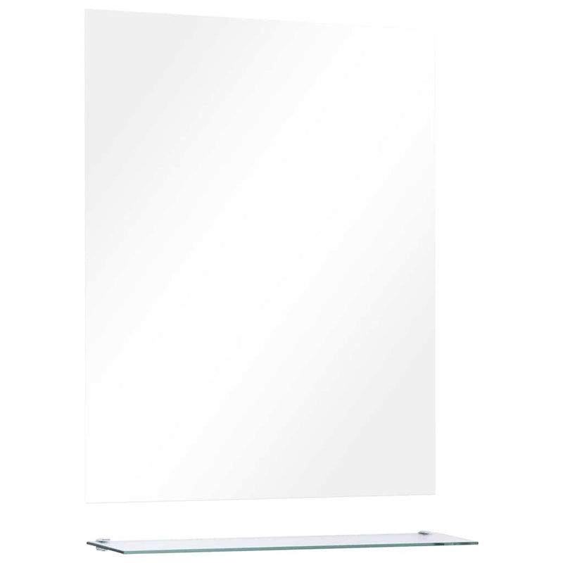 Afbeelding laden in galerijviewer, Vidaxl wandspiegel met schap 50x60 cm gehard glas

