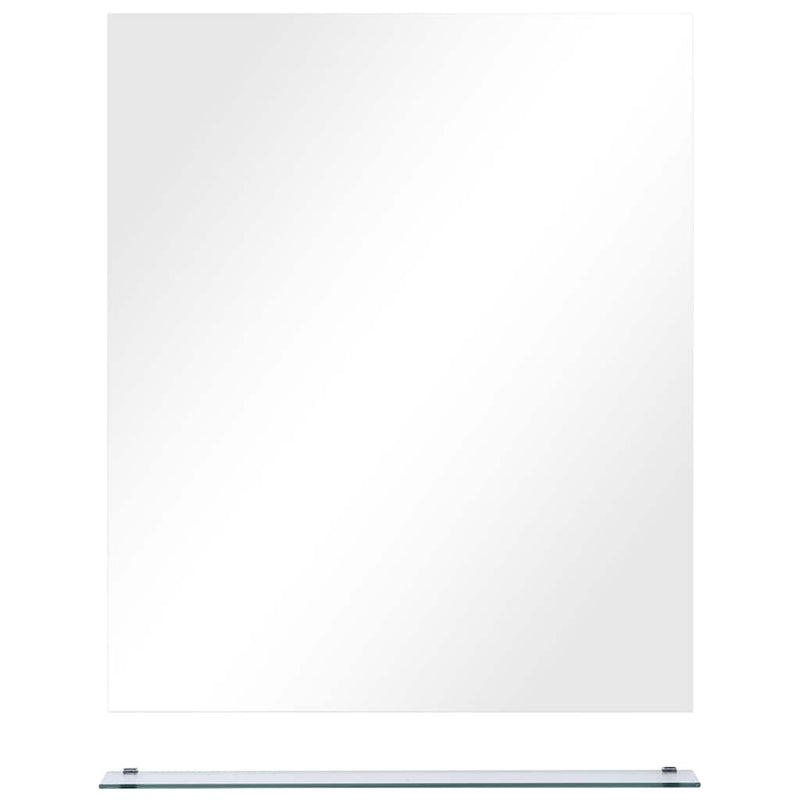 Afbeelding laden in galerijviewer, Vidaxl wandspiegel met schap 50x60 cm gehard glas
