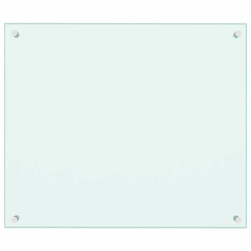Afbeelding laden in galerijviewer, Vidaxl spatscherm keuken 70x60 cm gehard glas wit

