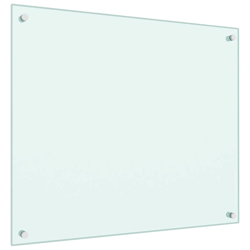 Afbeelding laden in galerijviewer, Vidaxl spatscherm keuken 70x60 cm gehard glas wit
