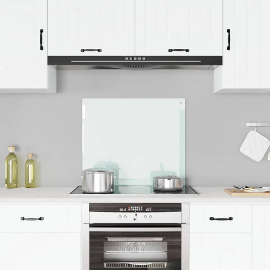 Vidaxl spatscherm keuken 70x60 cm gehard glas wit