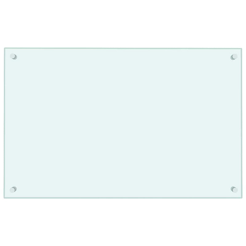 Afbeelding laden in galerijviewer, Vidaxl spatscherm keuken 80x50 cm gehard glas wit
