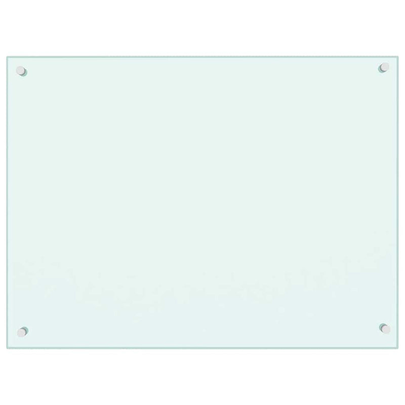 Afbeelding laden in galerijviewer, Vidaxl spatscherm keuken 80x60 cm gehard glas wit
