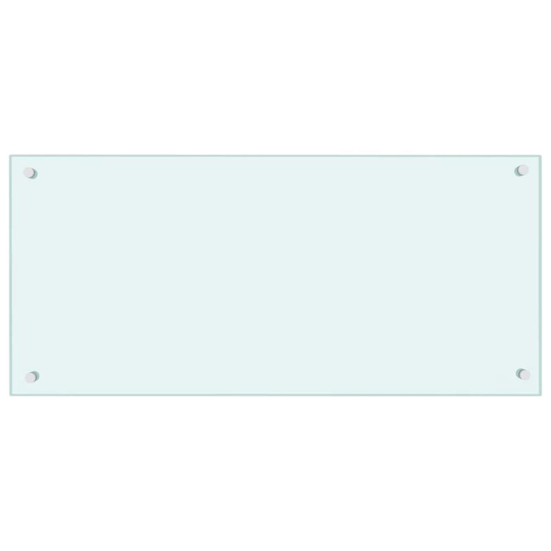 Afbeelding laden in galerijviewer, Vidaxl spatscherm keuken 90x40 cm gehard glas wit
