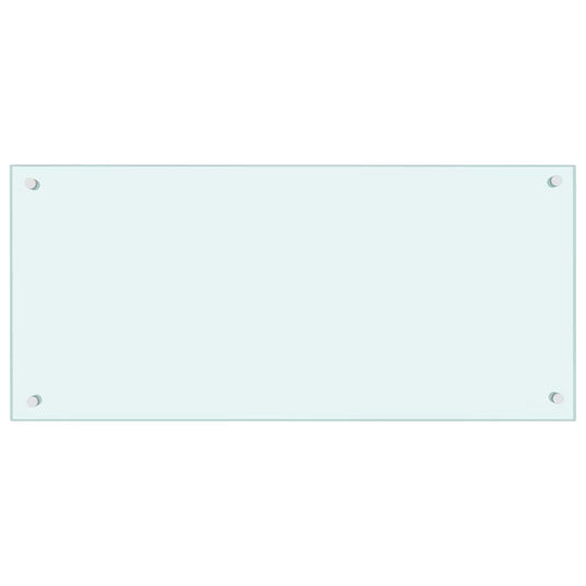 Vidaxl spatscherm keuken 90x40 cm gehard glas wit