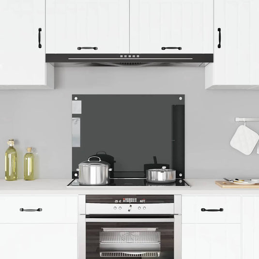 Vidaxl spatscherm keuken 80x60 cm gehard glas zwart
