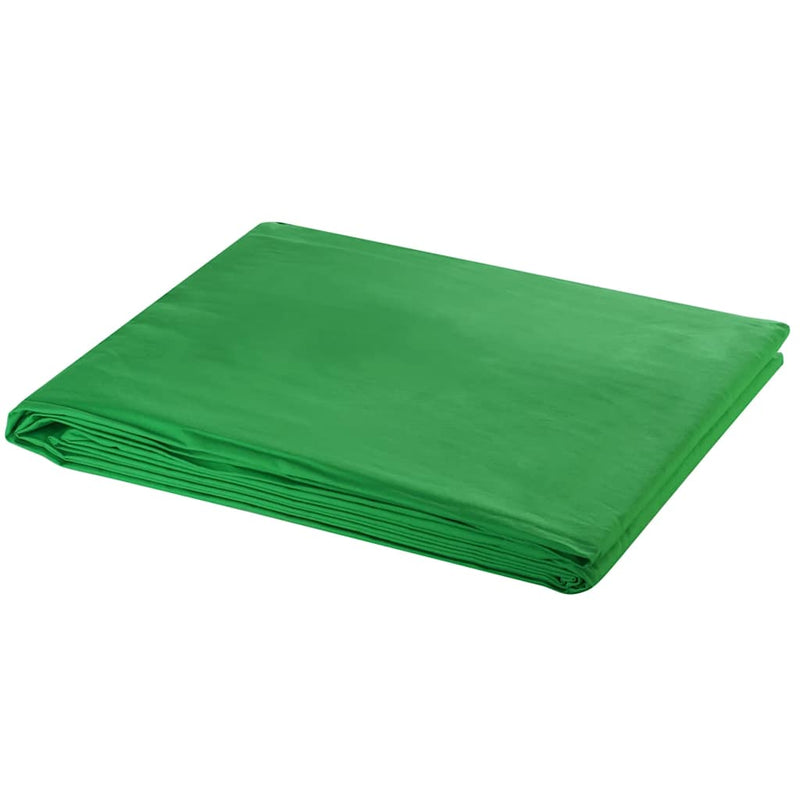 Afbeelding laden in galerijviewer, Vidaxl achtergrond zonder standaard chromakey 600x300 cm katoen groen
