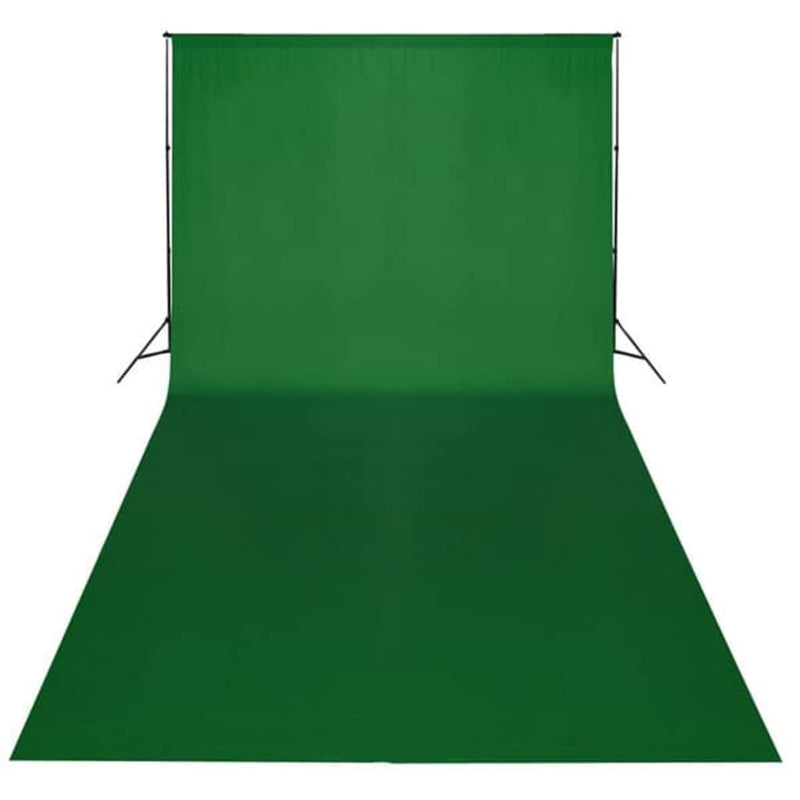 Afbeelding laden in galerijviewer, Vidaxl achtergrond zonder standaard chromakey 600x300 cm katoen groen

