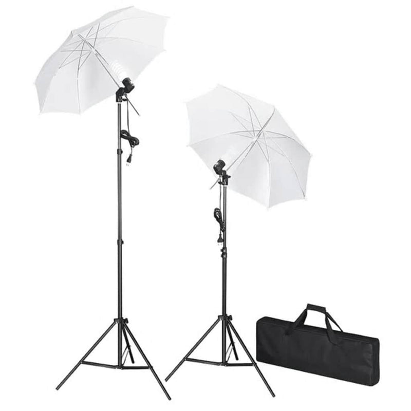 Afbeelding laden in galerijviewer, Vidaxl studiolampenset inclusief statieven en paraplu's
