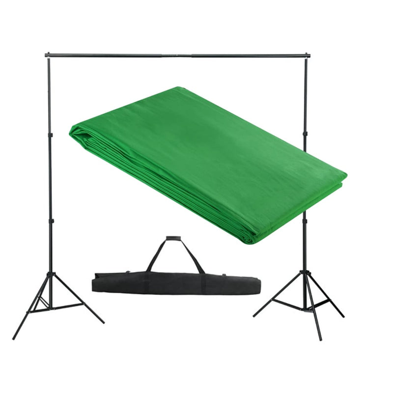 Afbeelding laden in galerijviewer, Vidaxl achtergrondsysteem 300x300 cm groen
