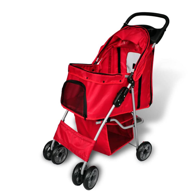 Afbeelding laden in galerijviewer, Vidaxl wandelwagen voor hond rood
