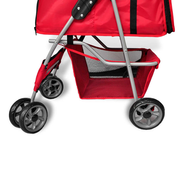 Afbeelding laden in galerijviewer, Vidaxl wandelwagen voor hond rood
