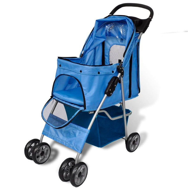 Afbeelding laden in galerijviewer, Vidaxl wandelwagen voor hond blauw
