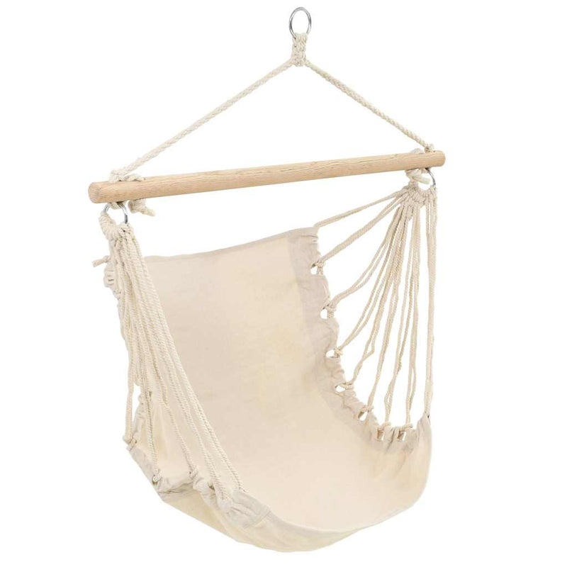 Afbeelding laden in galerijviewer, Vidaxl hangstoel creme wit (large)
