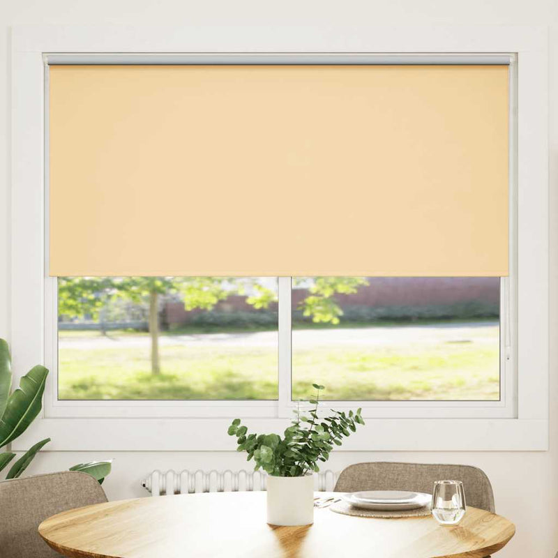 Afbeelding laden in galerijviewer, Vidaxl rolgordijn verduisterend 144,4 x 175 cm stofbreedte 140 cm beige
