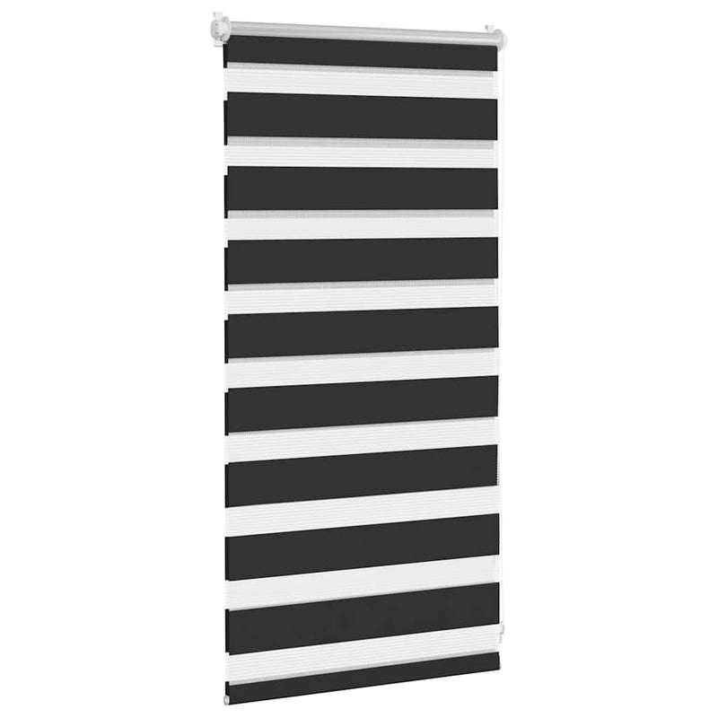 Afbeelding laden in galerijviewer, Vidaxl zebra rolgordijn 40,9 x 100 cm stofbreedte 36,7 cm zwart
