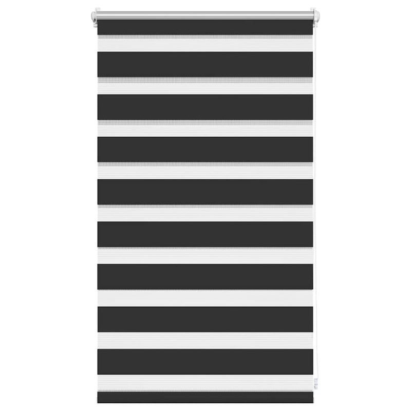 Afbeelding laden in galerijviewer, Vidaxl zebra rolgordijn 50,9x100 cm stofbreedte 46,7 cm zwart
