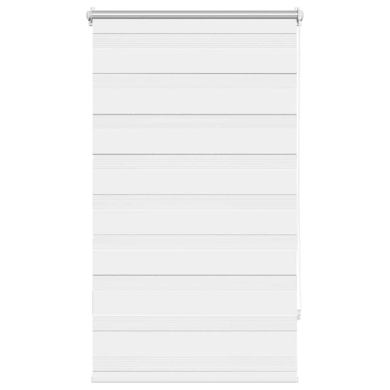 Afbeelding laden in galerijviewer, Vidaxl zebra rolgordijn 70,9 x 120 cm stofbreedte 66,7 cm wit
