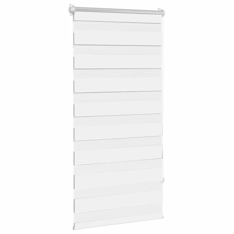 Afbeelding laden in galerijviewer, Vidaxl zebra rolgordijn 80,9 x 150 cm stofbreedte 76,7 cm wit
