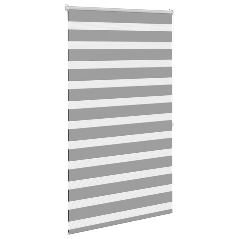 Afbeelding laden in galerijviewer, Vidaxl zebra rolgordijn 100,9 x 175 cm stofbreedte 96,7 cm grijs
