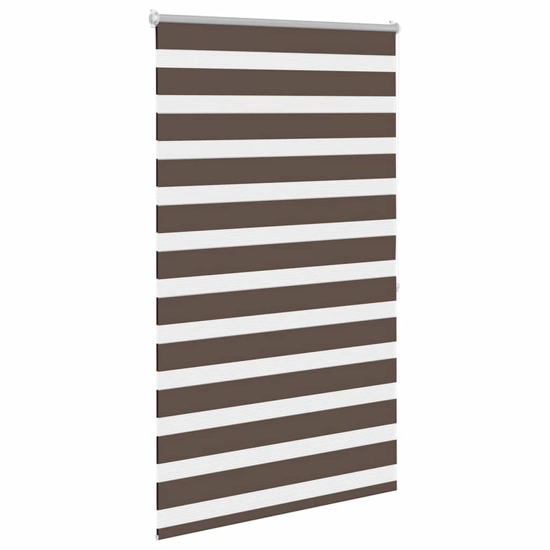 Afbeelding laden in galerijviewer, Vidaxl zebra rolgordijn 100,9 x 175 cm stofbreedte 96,7 cm koffiebruin
