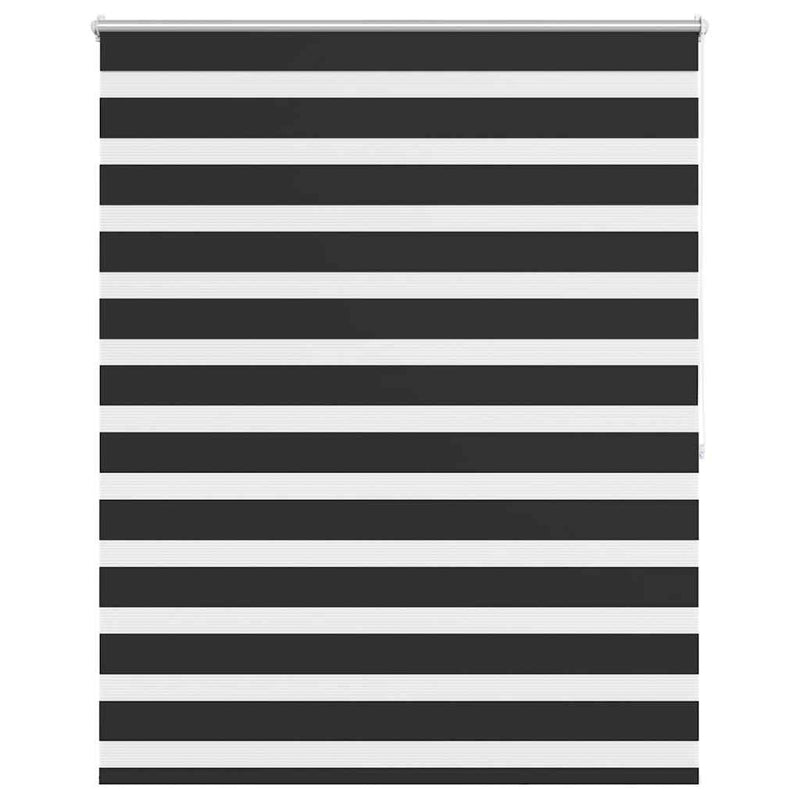 Afbeelding laden in galerijviewer, Vidaxl zebra rolgordijn 120,9 x 175 cm stofbreedte 116,7 cm zwart

