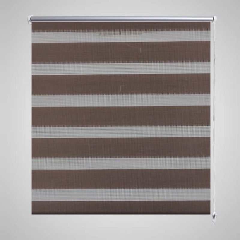 Afbeelding laden in galerijviewer, VidaXL Duo rolgordijn 120 x 230 cm koffiebruin
