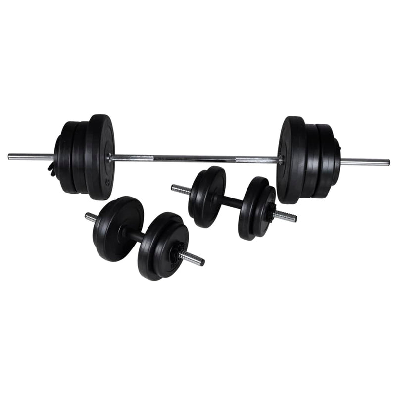 Afbeelding laden in galerijviewer, VidaXL Barbellen dumbbellset 60,5 kg
