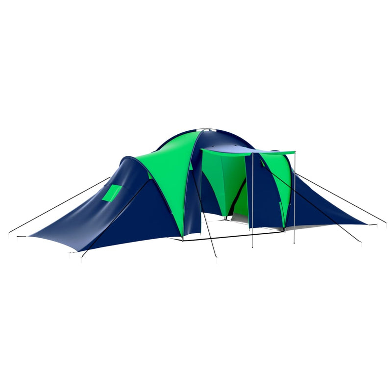 Afbeelding laden in galerijviewer, Vidaxl tent 9-persoons polyester blauw en groen
