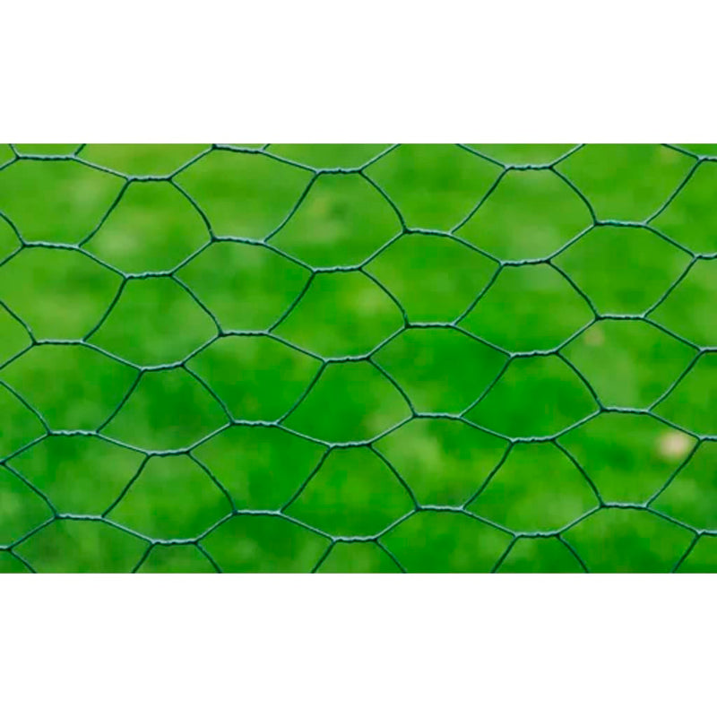 Afbeelding laden in galerijviewer, Vidaxl kippengaas 25x1 m met pvc-coating groen

