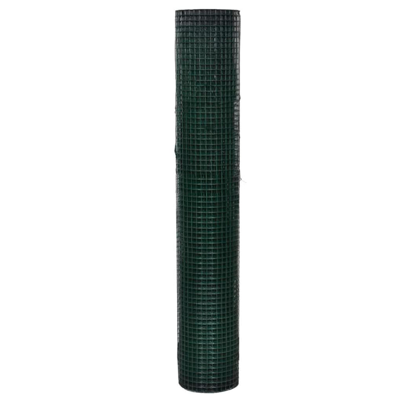 Afbeelding laden in galerijviewer, Vidaxl kippengaas 10x1 m gegalvaniseerd staal met pvc-coating groen
