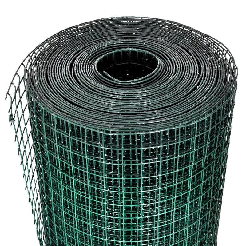 Afbeelding laden in galerijviewer, Vidaxl kippengaas 10x1 m gegalvaniseerd staal met pvc-coating groen
