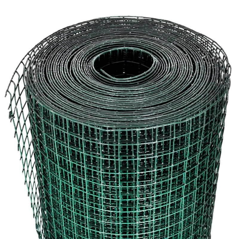 Afbeelding laden in galerijviewer, Vidaxl kippengaas 10x1 m gegalvaniseerd staal met pvc-coating groen
