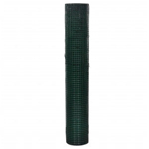 Vidaxl kippengaas 10x1 m gegalvaniseerd staal met pvc-coating groen
