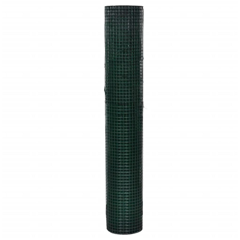 Afbeelding laden in galerijviewer, Vidaxl kippengaas 10x1 m gegalvaniseerd staal met pvc-coating groen
