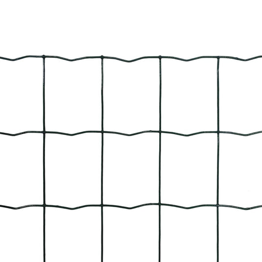 Vidaxl euro hek 25x1,0 m staal groen