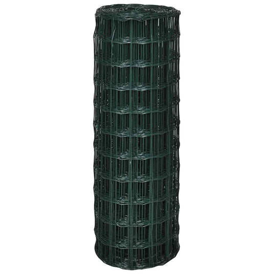 Vidaxl euro hek 25x1,0 m staal groen