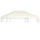 Vidaxl vervangend tentdoek prieel 310 g m² 3x4 m crèmewit
