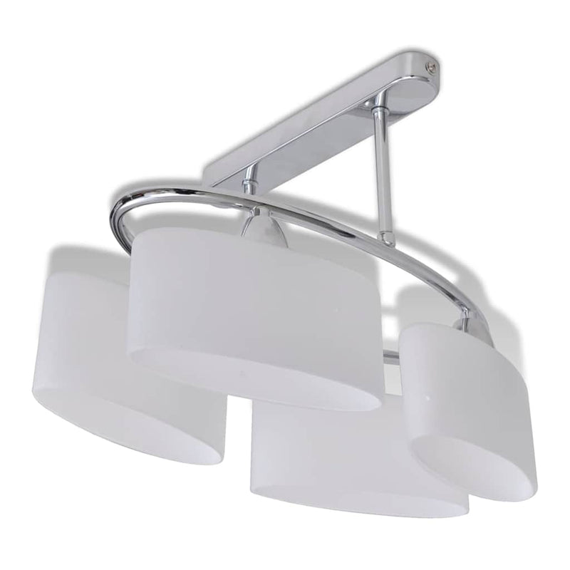 Afbeelding laden in galerijviewer, Vidaxl plafondlamp met ellips glazen kapjes (4 x e14)
