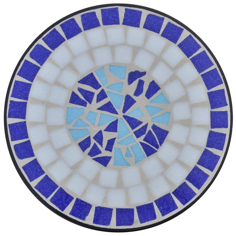 Afbeelding laden in galerijviewer, Vidaxl bijzeltafel mozaïek blauw en wit
