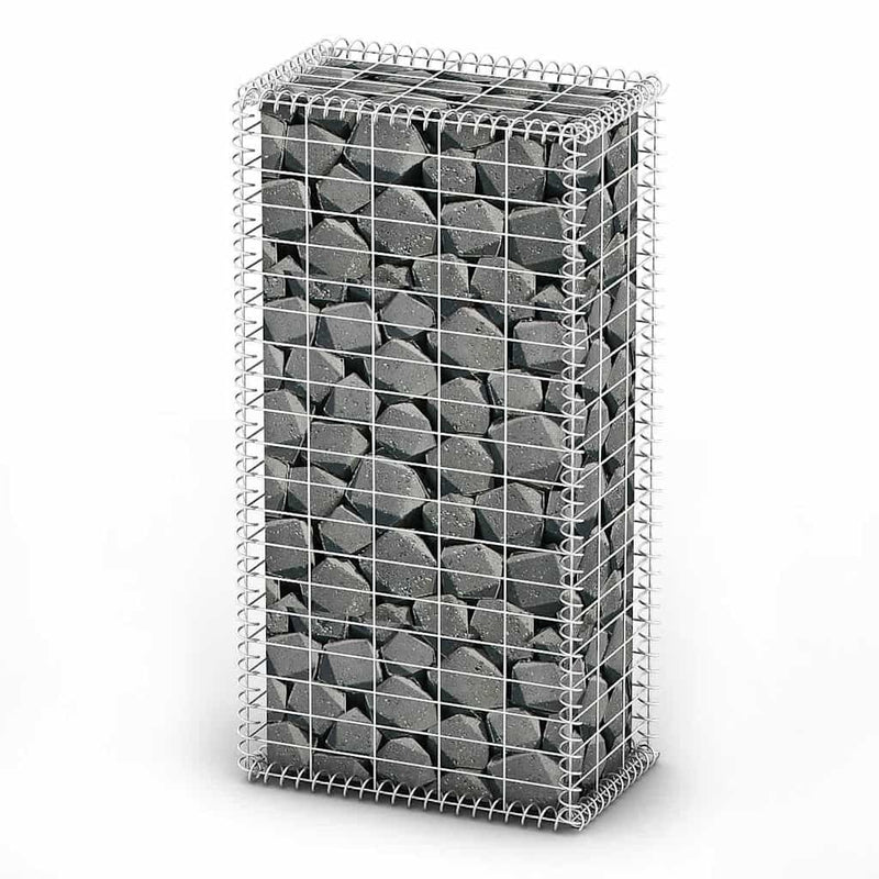 Afbeelding laden in galerijviewer, Vidaxl schanskorf met deksels 100x50x30 cm gegalvaniseerd draad
