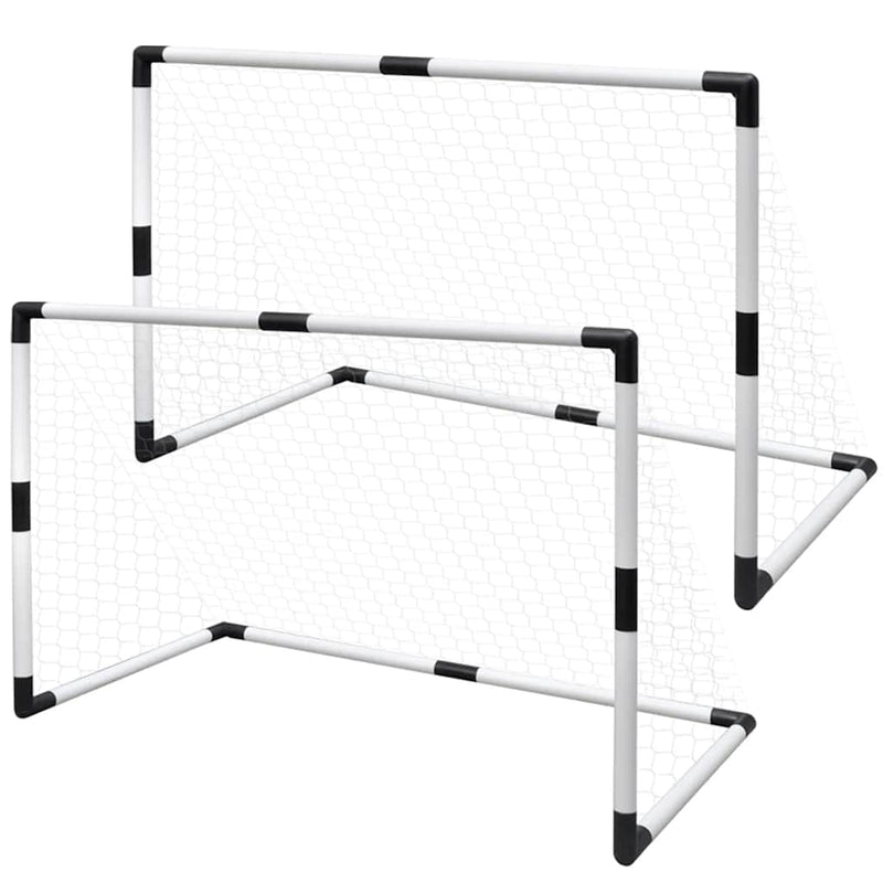 Afbeelding laden in galerijviewer, Vidaxl 2-delige minidoeltjesset met net 91,5x48x61 cm
