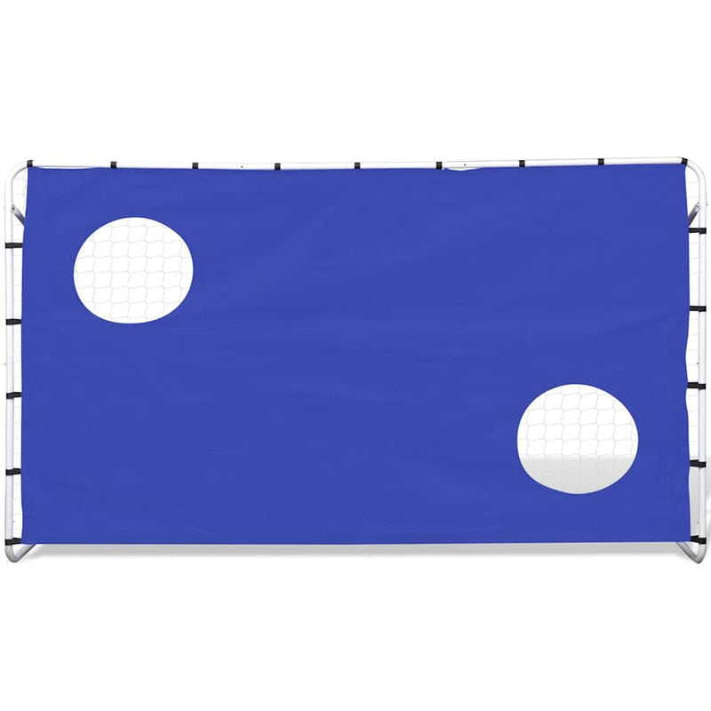 Afbeelding laden in galerijviewer, Vidaxl voetbaldoel met richtmuur hoogwaardig 240x92x150 cm staal

