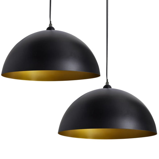 Vidaxl plafondlampen met plafondlampen 2 st black metal